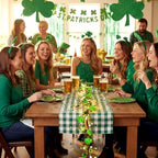 Zeyune 6 ft St. Patrick's Day Garland with Lights Green Shamrock String Lights Artificial St. Patrick's Day Clover Wreath Decorations for Home Mantel Table Wall Irish Party Decor - Image 5