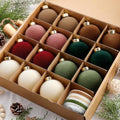 Simgoing 15 Pcs Velvet Christmas Ornament 3.15'' Flocked Xmas Tree Ornament by Simgoing