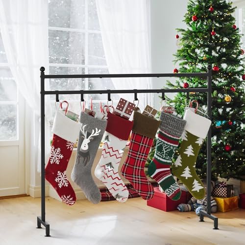 GloTika Christmas Stocking Holder Stand, 8-Hook Freestanding, Metal - Image 7