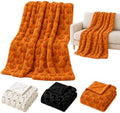 Halloween Plush Throw Blanket, 60 x 67 Inch Faux Fur Cozy Seasonal Throw with Raised Embroidered Black Cat Pumpkin or Ghost Details for Couch, Bedroom Living Room Fall Party Decor (Pumpkin) by Unknown