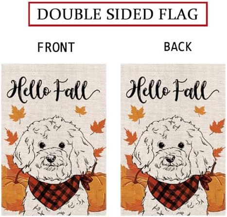 Seasonal Garden Flags Bichon Frise Double Sided Flags Set of 11 Holiday Farmhouse Indoor Outdoor Yard Lawn Christmas Gifts Decorations 12.5x18 Inch - Image 3