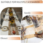 8Pack Vine Burlap Table Runner with LED String Lights 12 x 108 Inches Burlap Lace Table Runner Rustic Wedding Decorations Thanksgiving Home Party - Image 6