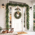 16FT 1Pcs Prelit Realistic Faux Pine Cedar Garland for Christmas Decor Home by KIWDY