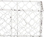 DII Chicken Wire Collection Farmhouse Vintage Wall Baskets, Medium Basket, White - Image 4