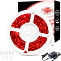 Red 50 Feet Led Lights Strip Indoor Rope Lights Easy DIY Cuttable Strip Lights for Wine Cabinet Bar Room Bathroom Living Room Kitchen Ceiling Wall Vanity Mirror Decor by Aalnfe