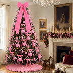 Riceshoot 63 Pcs Pink Velvet Christmas Tree Decorations Set - Image 6