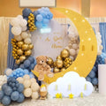 CroBlissful 5.9 ft Large Moon Standup Party Decor Gold Moon Decoration by CroBlissful
