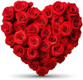 Bucherry 3.8 ft Red Roses Heart Cardboard Cutout Stand-up Life Size Large Heart Decoration Backdrop Photo Prop Stand up for Anniversary Wedding Party Engagement Valentine's Day Decoration by Bucherry