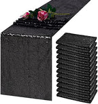 Sequin Table Runner, Black, 12x108 Inch, 12 Pack by TCBESTO