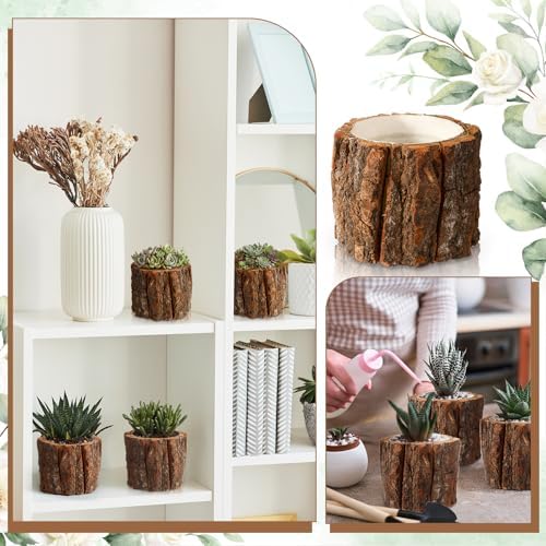 6 Pcs Wooden Vase for Centerpieces Wedding Flower, 3.5 Inch - Image 4
