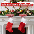 Huwena 8 Pack Christmas Glitter Stocking Holders Metal Weighted Red - Image 5