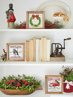 Set of 3 Rustic Wood Frames for Shelf, Mantel or Tiered Tray Decor - 36 Interchangeable Seasonal Home Signs for 4 Seasons & Holidays, 7x7 in - Image 5