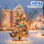 410LED Christmas Tree Lights with Star Topper, Christmas String Lights with Ring for Tree, 6.6FT x 16 Lines Fairy Twinkle Lights 8 Modes Timer Remote for Indoor Outdoor Xmas Tree Decor, Multicolor - Image 6