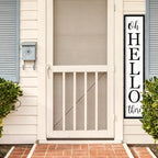 flowtorely Oh Hello There Outdoor Welcome Sign, 45"X9", Black - Image 4