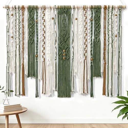 MEIVINES Macrame Wall Hanging Large Boho Tapestry Macrame Wall Art Decor by MEIVINES