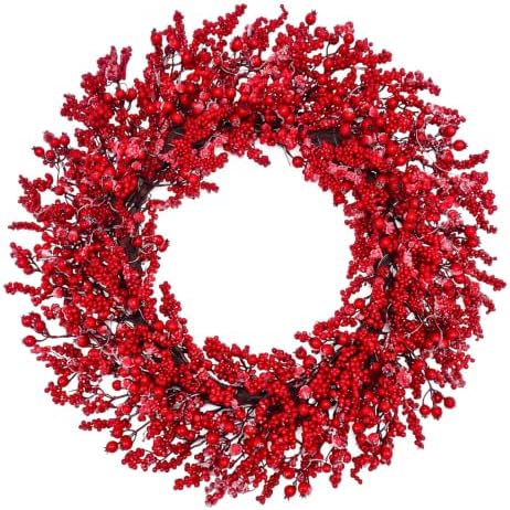 22" Christmas Wreath for Front Door, Christmas Decorations by Nztze%E2%80%93EverlastingGreenery