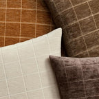 MIULEE Reddish Brown Plaid Fall Decor Throw Pillow Covers 20x20 Set of 2 - Image 2