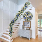 Wanna-CUL 24 Inch Pre-Lit Frozen Winter Christmas Wreath for Front Door - Image 6