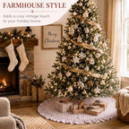 Sosation 60 Inch Vintage Christmas Tree Skirt Red White Striped - Image 5
