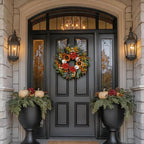 24 Inch Fall Eucalyptus Wreath for Front Door with Dahlia & Sunflower - Image 3