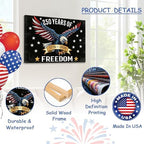 HomeifHue July 4th Patriotic Canvas Wall Art 4th of July USA Decorations American Flag Painting Picture Eagle Pictures for Wall Decor Independence Day Home Decor（F8 24x36in） - Image 4