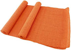 BambooMN Orange 15" x 88" Vintage Burlap Table Runner for Rustic Wedding Bridal Shower Bachelorette Graduation Party Table Decor Decorations, 30 Pieces by BambooMN