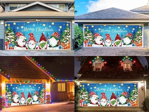 Garage Door Christmas Cover 7x16FT: Garage Christmas Decorations with Bar Magnets & Ropes, Holiday Garage Door Banner Decorative Xmas for Indoor Outdoor [Include Installation Instructions] - Image 6
