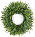 26 Inch Boxwood Wreaths for Front Door Spring Summer Fall All Seasons by MDSTBN