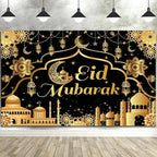 15x10ft Ramadan & Eid Mubarak Backdrop, Muslim Ramadan Decorations Banner, Home Muslim Eid Festival Party Supplies, Photo Booth Background - Image 6