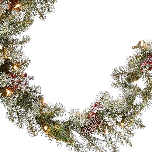 National Tree Company 9ft Pre-Lit Dunhill Fir Artificial Christmas Garland - Image 2