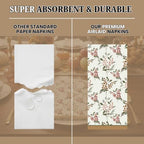 Guest Towel Printed Airlaid Linen-Feel Disposable Hand Towels for Thanksgiving Fall Holiday Party Buffet & Dinner (64, Autumn Berry) - Image 2