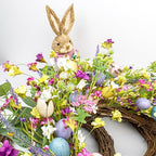 LLZLL 22 inch Easter Wreaths for Front Door Artificial Easter Wreath with 5 Colors Egg for Spring Holiday Indoor Outdoor Porch Wall Window Decor - Image 4