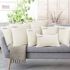 Nestl Throw Euro Pillow Covers, Cozy Velvet Decorative Pillow Covers 26x26 Inches, Soft Solid Couch Pillow Case for Sofa, Bed and Car, Set of 4 - Off White - Image 6
