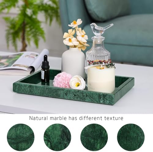 Marble Bathroom Vanity Tray, Blackish Green, 12" x 8" x 1.2" - Image 4