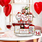 14 Pcs Halloween Tiered Tray Decor Set, Gnome Wood Table Signs (Heart) - Image 6