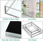Jetec 3 Pcs Silver Mirror Vanity Tray, Glass Perfume Tray for Dresser - Image 6
