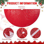 Libima 96 Inch Red Large Christmas Tree Skirt Oversized Sequin Xmas Glittery Round Gorgeous Ornaments Skirts for New Years Holiday Party - Image 2