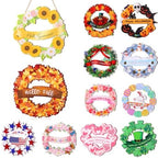 Geelin 12 Pcs Easter Seasonal Sign 12 Inch Hello Spring Door Decoration Rabbit Wood Wreath Holiday Wall Hanging Art for Easter 4th July Summer Outdoor Decor by Geelin