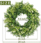 28 Inch Large Eucalyptus Wreaths for Front Door Artificial Green Leaves Greenery Indoor Outdoor Wreath Home Decor Porch Window Wall Farmhouse Door Decorations Spring Summer Fall All Seasons - Image 4