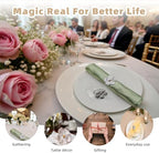 Flower Silver Napkin Rings Set of 50, Shiny Floral Napkin Ring Metal Holder - Image 4