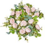 Artificial Flower Garland 2pcs 5.4ft Peony Vine Decor, Light Pink Flower - Image 2