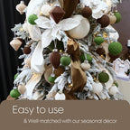 Sea Team 25-Pack Flocked Velvet Christmas Ball Ornaments, Prairie Fall - Image 4