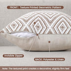 HPUK Throw Pillow Covers 18x18, Set of 4, Light Brown Couch Pillow Covers - Image 2