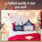 Newwiee 10 Pcs Christmas Throw Pillow Covers Blue Buffalo Plaid Xmas Decor - Image 5