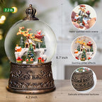 Christmas Snow Globes Lantern with Music, Winter Village Scene Snow Globes with Swirling Glitter Effects, USB/Battery Powered with 6-Hour Timer, Christmas Decorations - Image 4