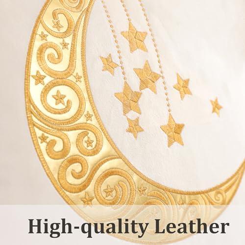 Ramadan Pillow Covers 18x18 inch Set of 2 Beige and Gold Velvet Throw Pillow Covers Ramadan Eid Mubarak Cushion Covers Moon and Star Decorations for Home Couch Sofa Outdoor - Image 2