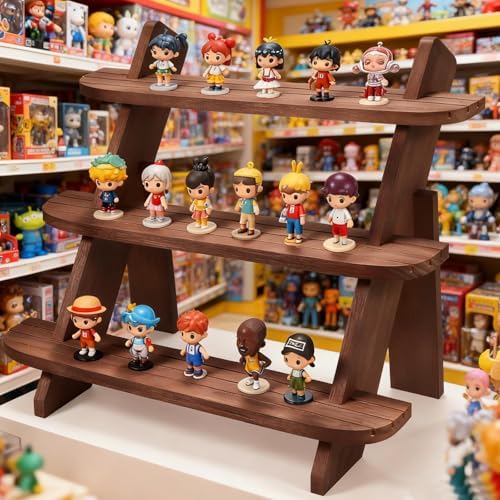 2Pcs Large 3 Tier Wooden Display Stand Wood Cupcake Stands Tool Free, Rustic Risers Dessert Table Display Shelf Spice Rack Organizer Holder, Large Wood Makeup Cologne Perfume Organizer - Image 7