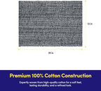 Sweet Home Collection 100% Cotton Placemats for Dining Room Rectangle Two Tone Woven Fabric Soft Durable Table Mat Set, Set of 6, Black, Rectangle 13" x 19" (Pack of 12) - Image 3