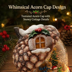 Christmas Snow Globe, Water Globe Acorn Squirrel Harvest Decor Lantern - Image 5