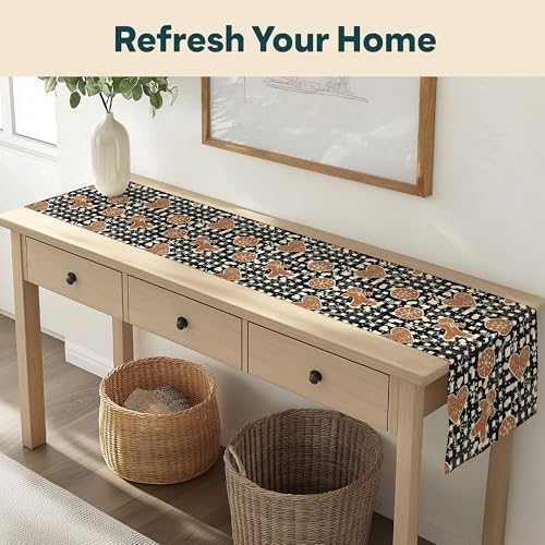 Christmas Table Runners | Gingerbread Plaid | Seasonal Table Decorations | Home Kitchen Decor | Made in The USA | Stain Resistant | 14" x 90" Long - Image 4